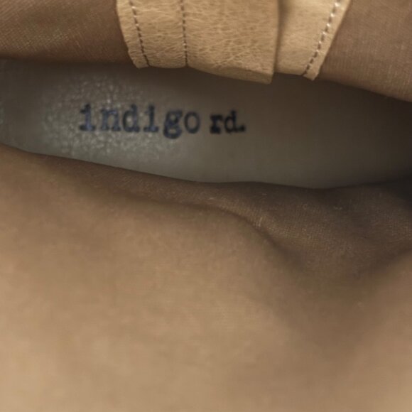 Tan Western Cowboy Boots Indigo Rd. Embroidered Mid-Calf Stacked Heel Womens 7M - Picture 6 of 15